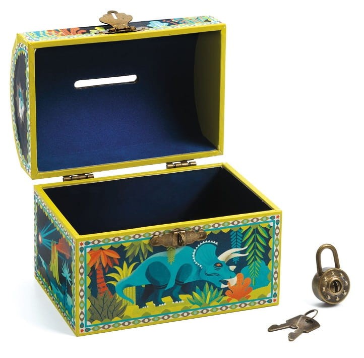 DJECO 03333 Skarbonka Dinozaury