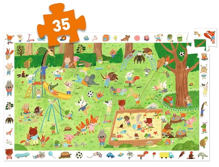 DJECO 07596 Puzzle obserwacyjne OGRÓD MAŁYCH PRZYJACIÓŁ