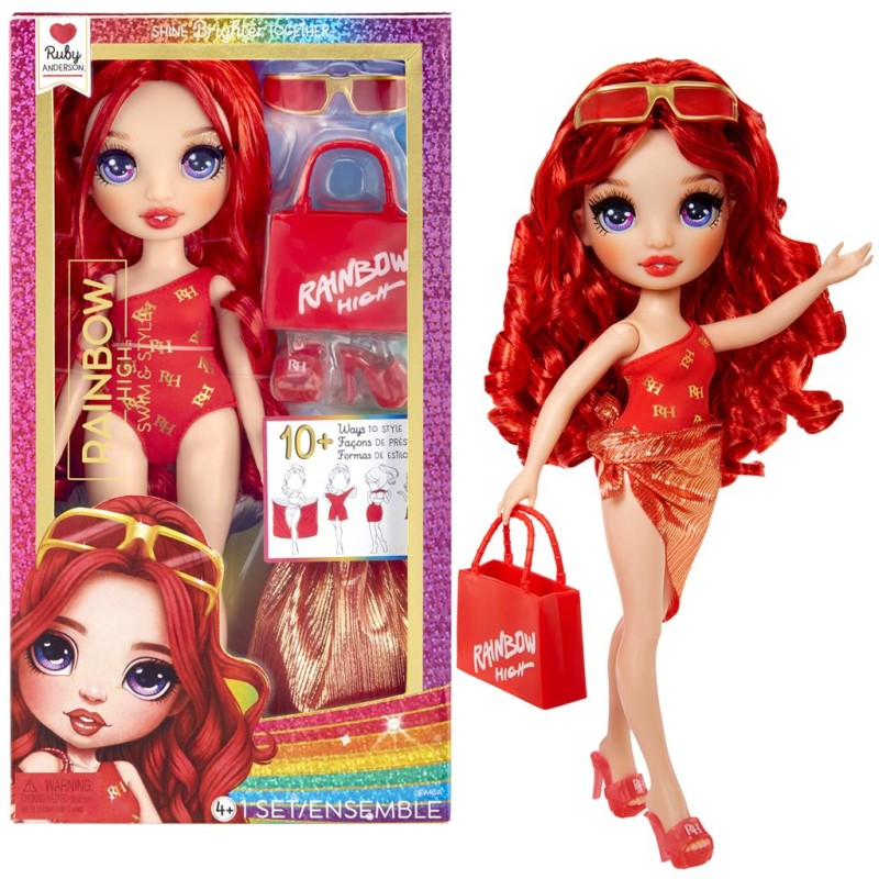 Rainbow High – Lalka Ruby Anderson Swim and Style + akcesoria 07277