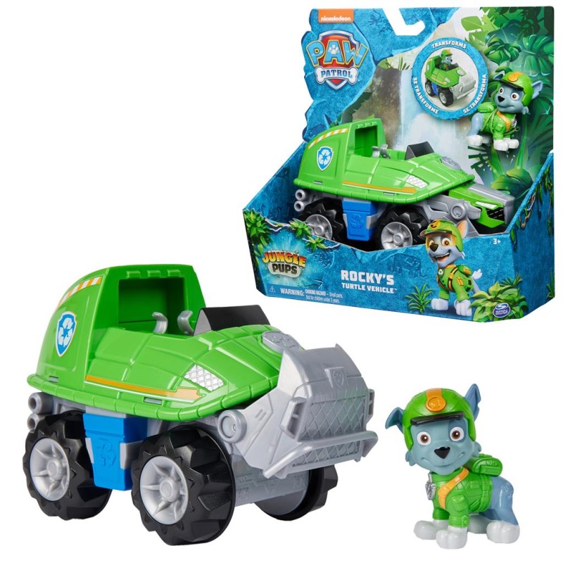 Psi Patrol - Jungle Pups - Transformujący pojazd Rocky + figurka 90648