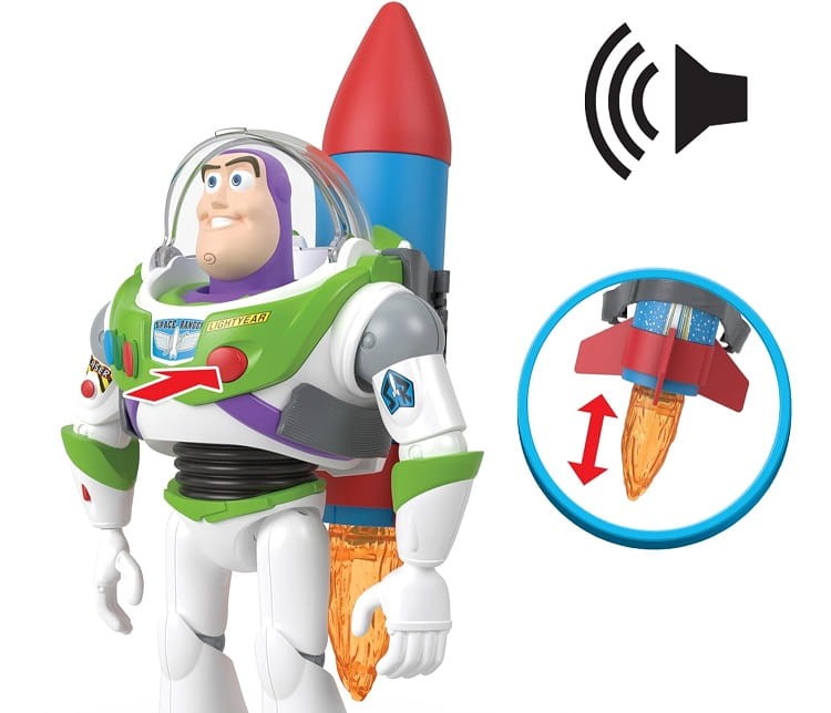 Toy Story - Interaktywna figurka Buzz Astral z rakietą HTR73