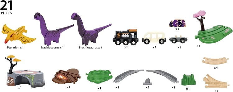BRIO 36094 Zestaw z torami - Przygoda z dinozaurami