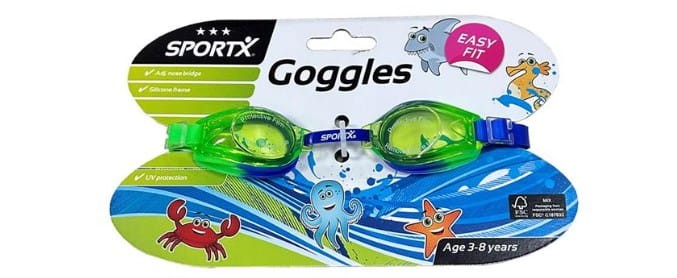SportX - Gogle Okulary do pływania Zielone 2011472