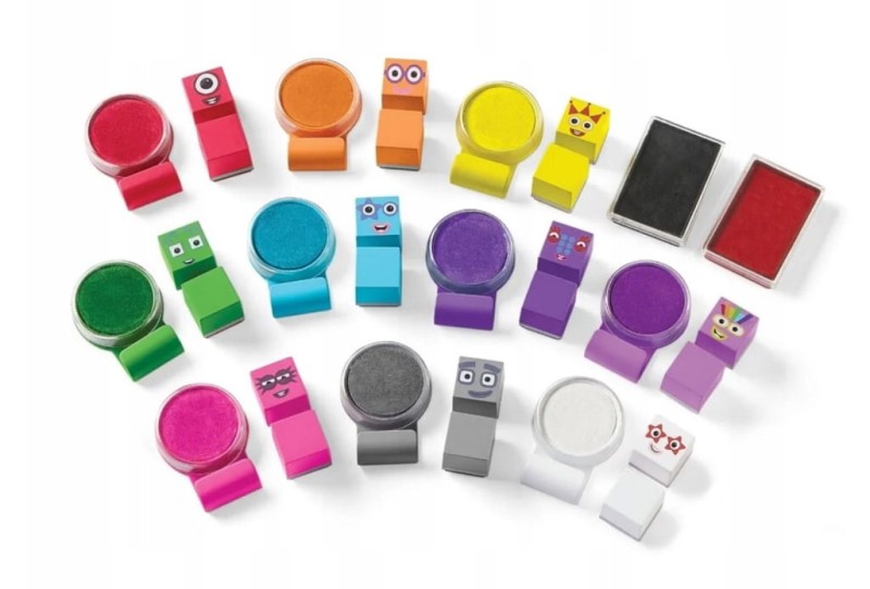 Learning Resources - Number Blocks - Stampoline Park - Zestaw stempelków HM94563-UK