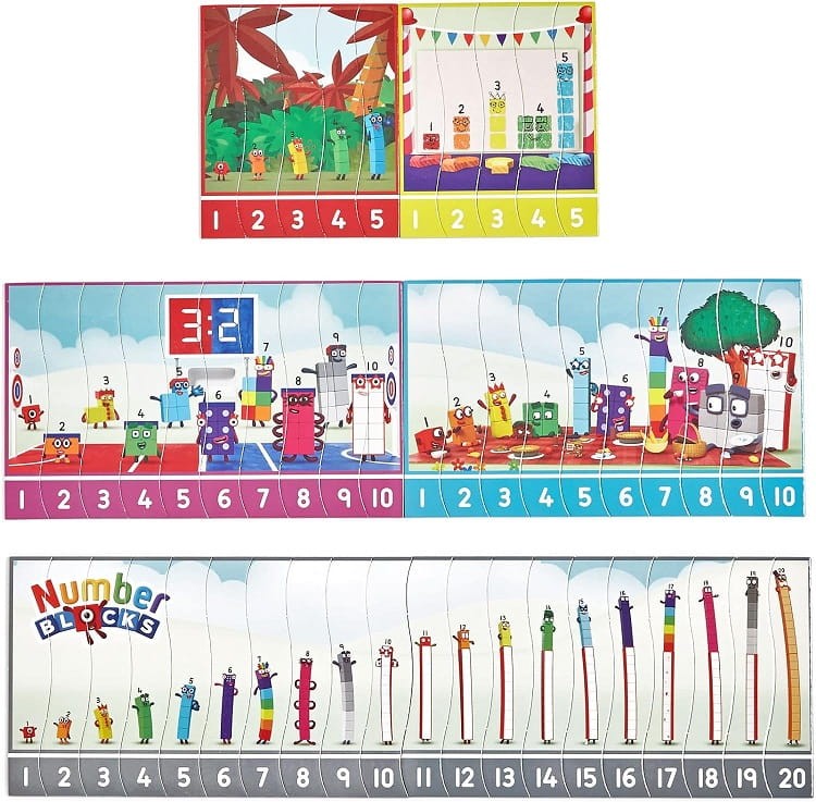Learning Resources - Number Blocks - Puzzle do nauki liczenia HM95403