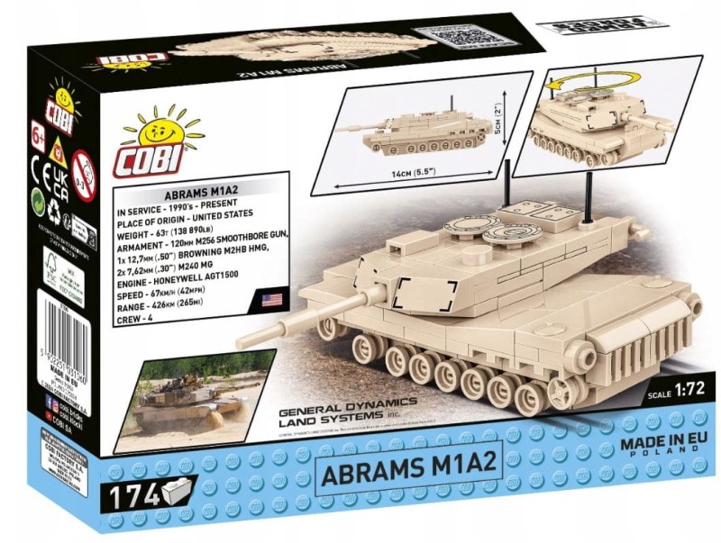 COBI Armed Forces - Czołg Abrams M1A2 - 3106