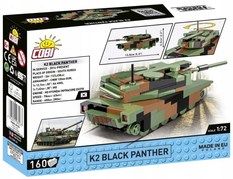 COBI Armed Forces - Czołg K2 Black Panther - 3107