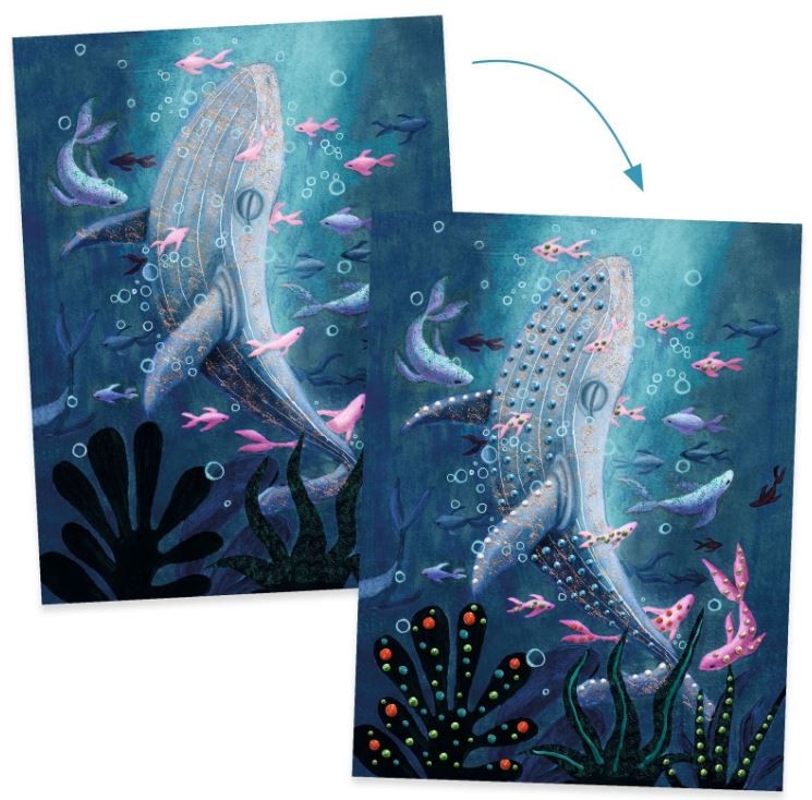 DJECO 08958 Zestaw malowanie 3D Głębia oceanu