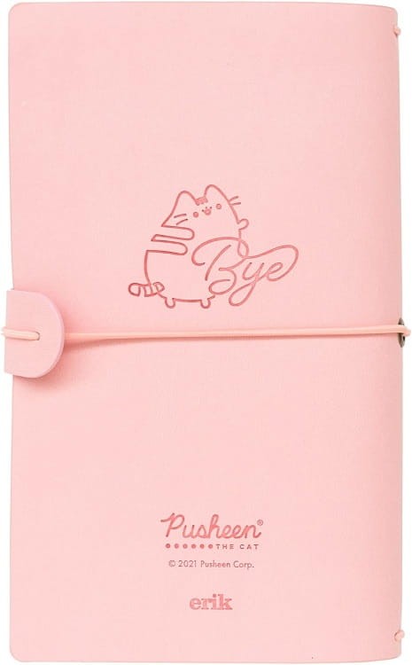 PUSHEEN - Skórzany notatnik podróżny B6 róż CTBV007