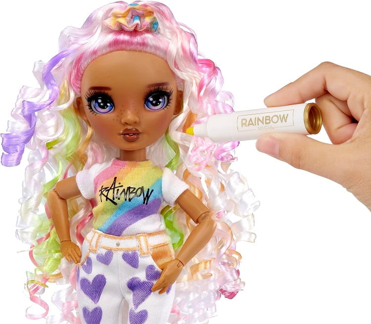 Rainbow High – Lalka Color &amp; Create z fioletowymi oczami 94147