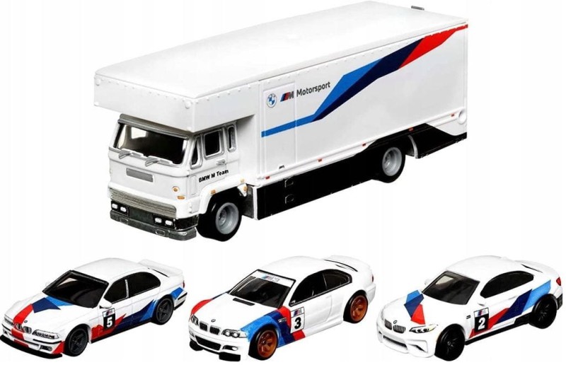 Hot Wheels Premium - Diorama - Zestaw 4 pojazdów BMW - GMH39 HCR52