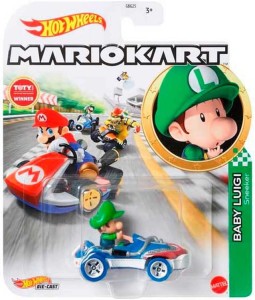 Hot Wheels – Super Mario Mariokart – Pojazd Baby Luigi HDB28