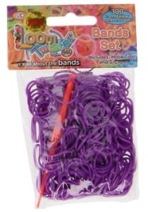 Loom Bands - Gumki do robienia bransoletek 300 szt. - FIOLETOWE SV11787