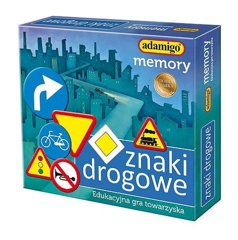 Adamigo - Gra edukacyjna - Memory: Znaki drogowe 07318