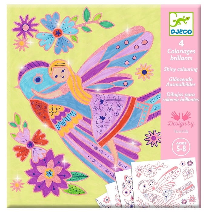 DJECO - Metaliczne kolorowanki Wróżki 09696