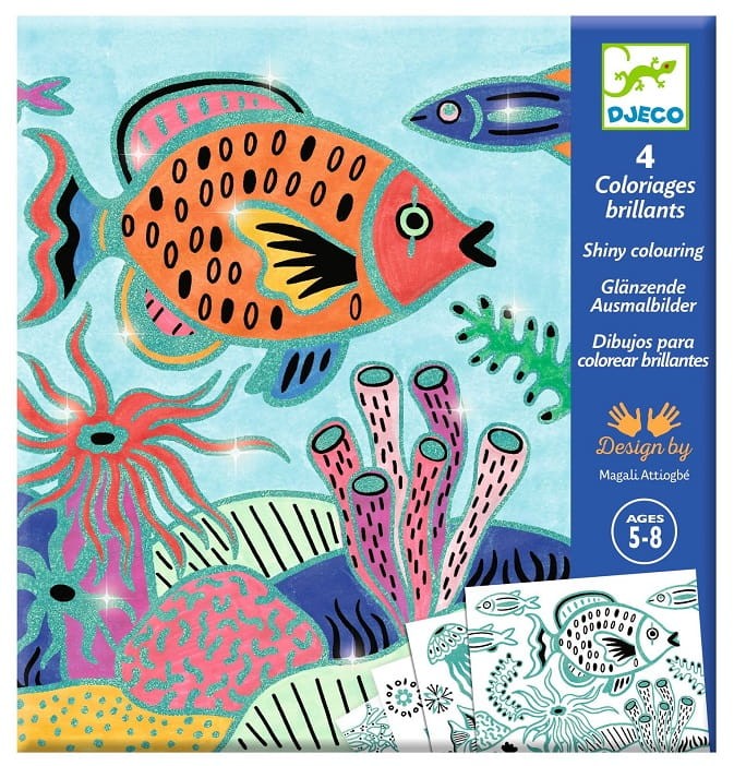 DJECO - Metaliczne kolorowanki Podwodny świat 09698