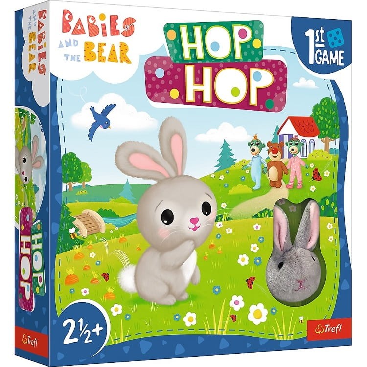 Trefl - Gra planszowa - Bobaski i Miś - Hop Hop 02435