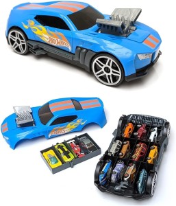 Hot Wheels - Auto i walizka do przechowywania 2w1 HWCC15