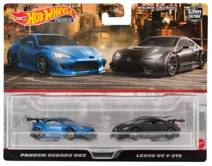Hot Wheels – Car Culture - Zestaw 2 autek: Pandem Subaru BRZ + Lexus RC F GT3 - HBL96 HKF31