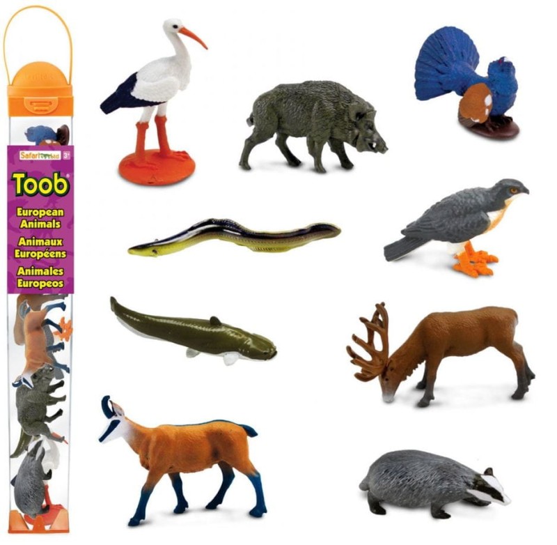 Safari Ltd - Figurki w tubie - Zwierzęta Europy - 102488