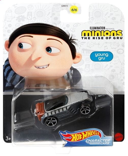 Hot Wheels - Minionki Wejście Gru - Samochodzik Młody Gru - GMH74 GMH75