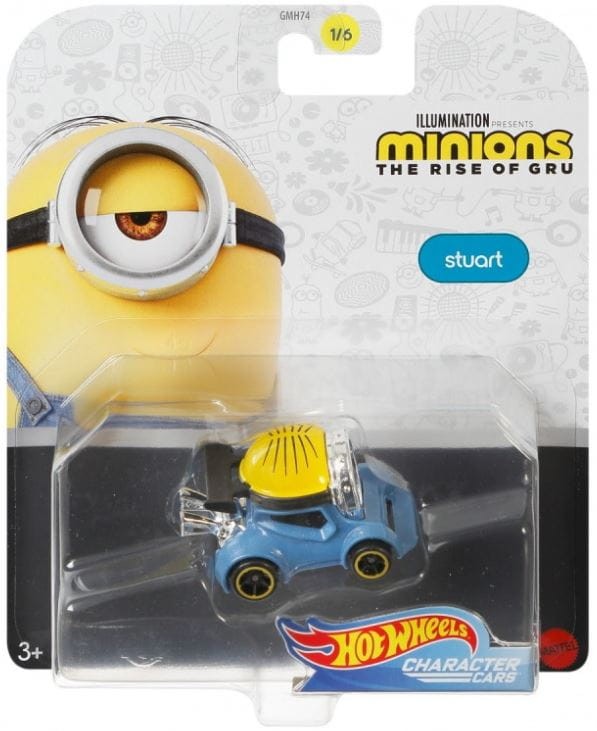 Hot Wheels - Minionki Wejście Gru - Samochodzik Stuart - GMH74 GMH79
