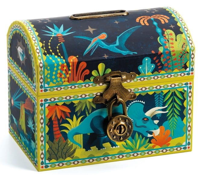 DJECO 03333 Skarbonka Dinozaury