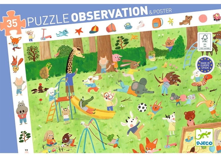 DJECO 07596 Puzzle obserwacyjne OGRÓD MAŁYCH PRZYJACIÓŁ