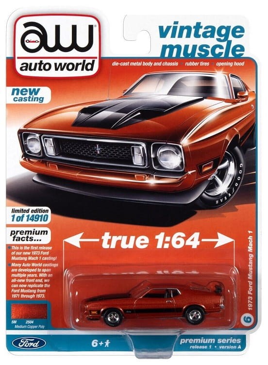 Auto World - Vintage Muscle - 1973 Ford Mustang Mach 1 AW64352