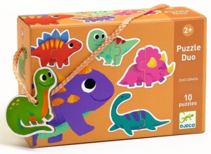DJECO 08263 Puzzle Duo - 10 elementów - Dino