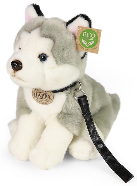 Rappa 231078 Maskotka Husky na smyczy 28 cm