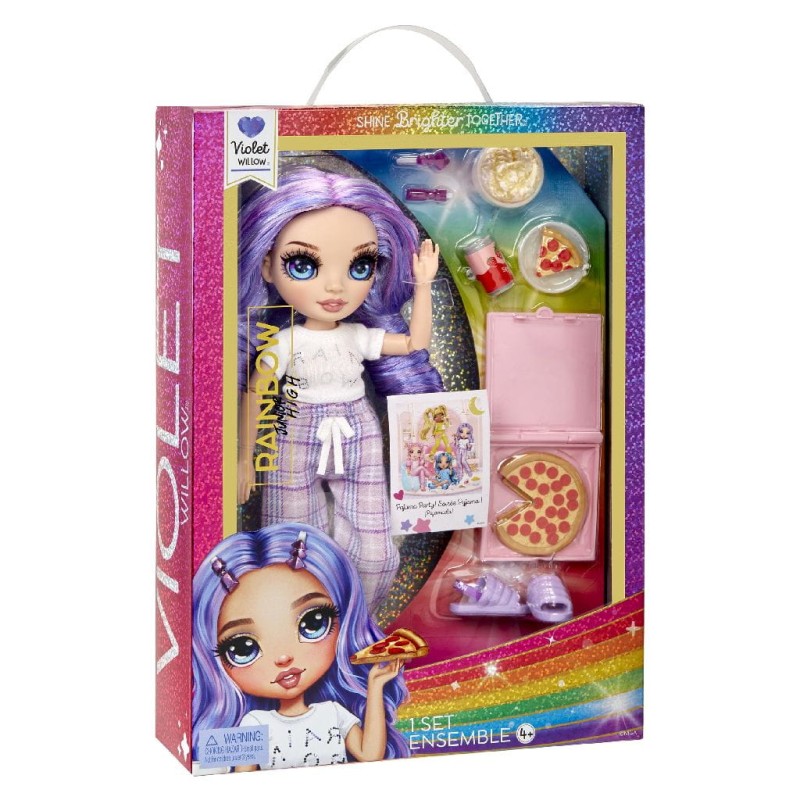 Rainbow High – Lalka Violet Willow PJ Party + akcesoria 03705