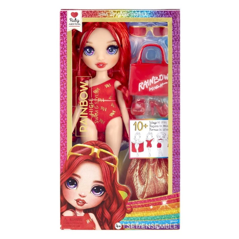 Rainbow High – Lalka Ruby Anderson Swim and Style + akcesoria 07277