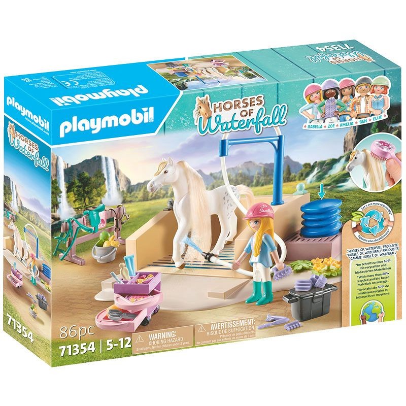 Playmobil Horses of Waterfall 71354 Isabella i Lioness z myjnią dla koni