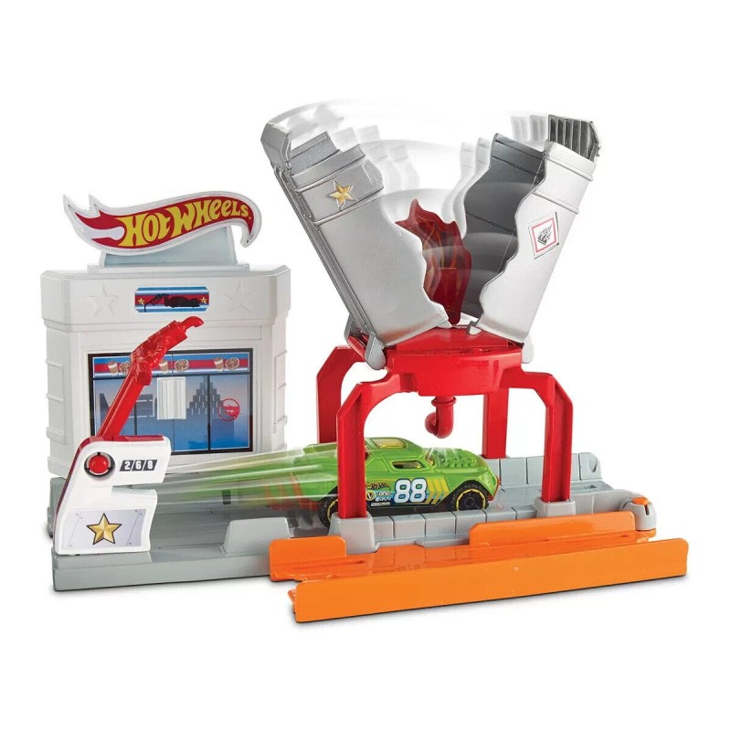 Hot Wheels - Zestaw torów - Pożar na stacji benzynowej FJN34 FJN36