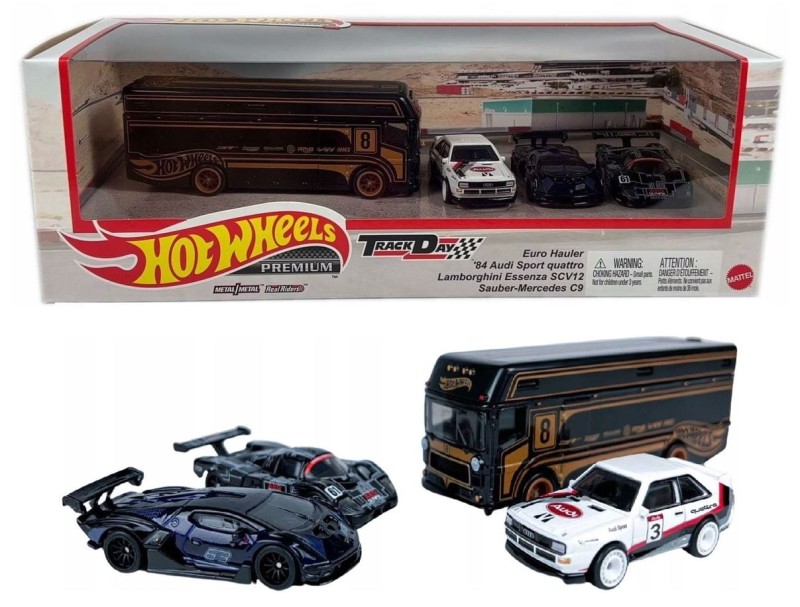 Hot Wheels Premium - Diorama -  Zestaw pojazdów Track Day - GMH39 HKC15
