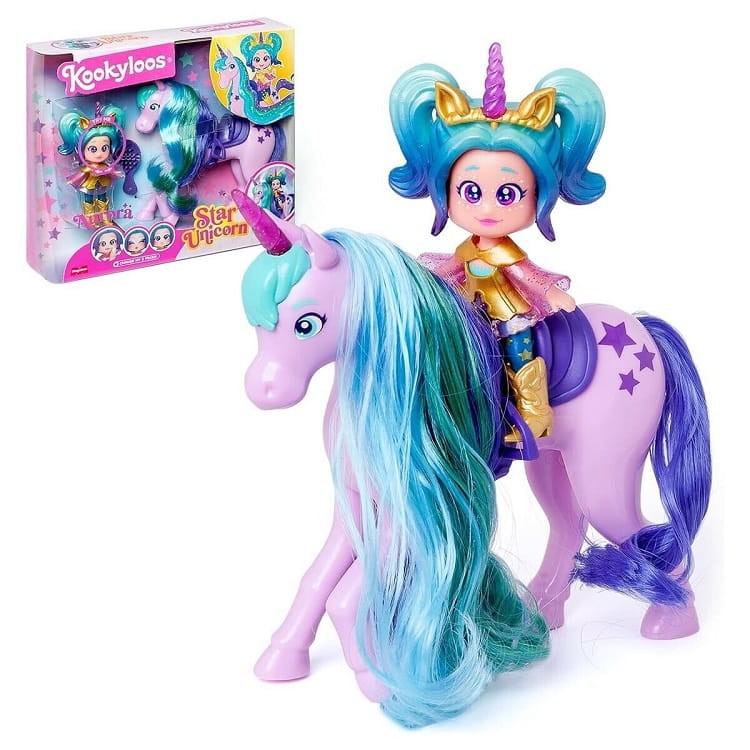 KookyLoos - Star Unicorn - Jednorożec + laleczka Aurora 32862