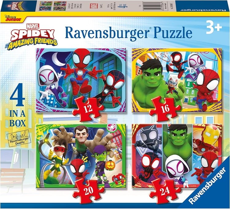 Ravensburger – Puzzle 4w1 – Spidey i super-kumple 1064