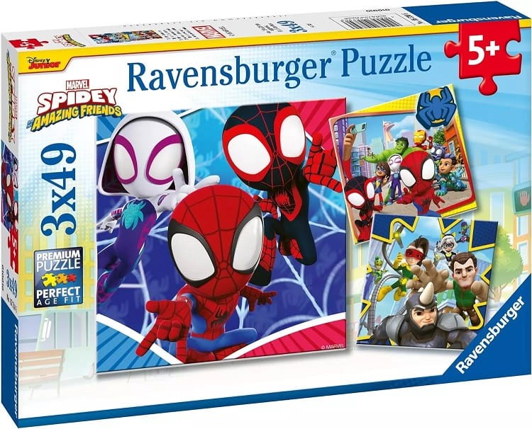 Ravensburger - Puzzle Spidey i super-kumple 3x49 el. 5730