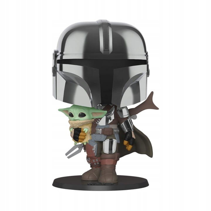 Funko POP – Duża figurka Mandalorianin i Grogu 25 cm 380