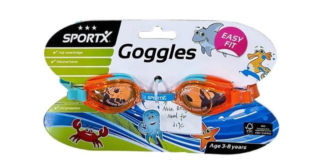 SportX - Gogle Okulary do pływania Pomarańczowe 2011472