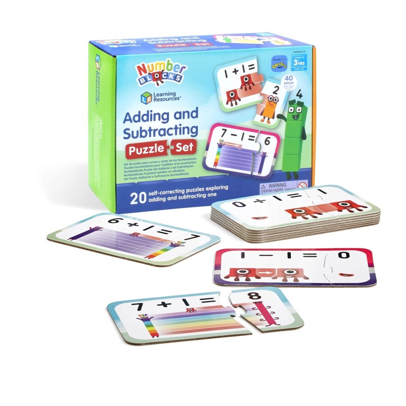 Learning Resources - Number Blocks - Puzzle do nauki dodawania i odejmowania HM95402-UK