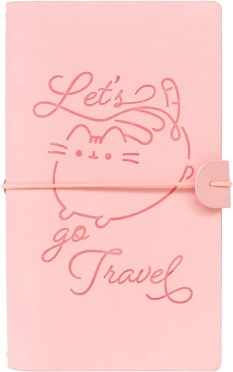 PUSHEEN - Skórzany notatnik podróżny B6 róż CTBV007