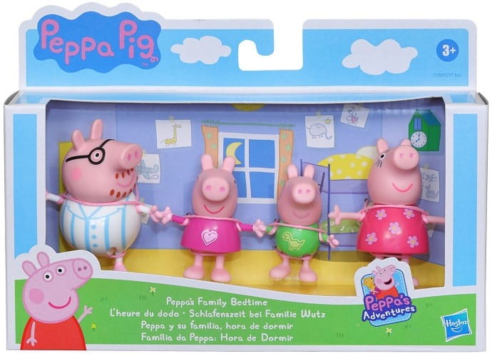 Świnka Peppa - Zestaw 4 figurek - Rodzina Pora Snu F2192