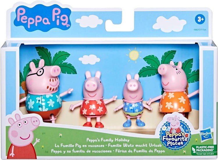 Świnka Peppa - Zestaw 4 figurek - Rodzinne wakacje F8082