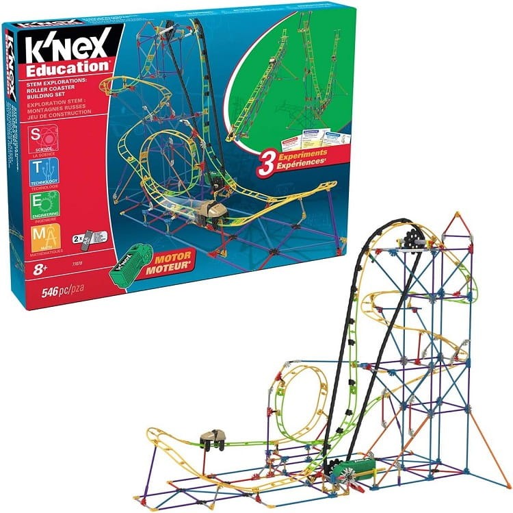 K’Nex - Klocki konstrukcyjne - Zestaw 546 el. Roller Coaster 77078