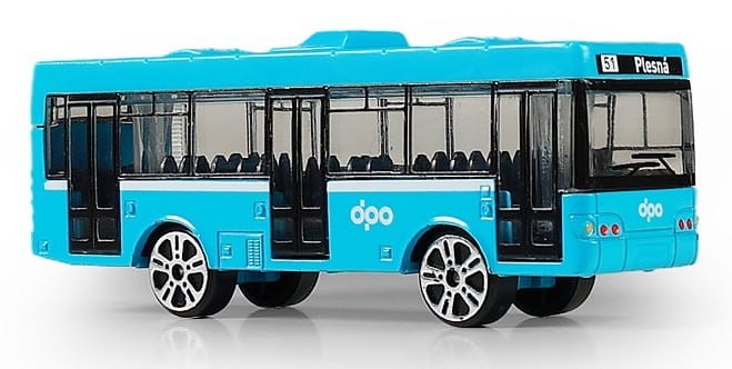 Rappa 235557 Metalowy autobus 8 cm