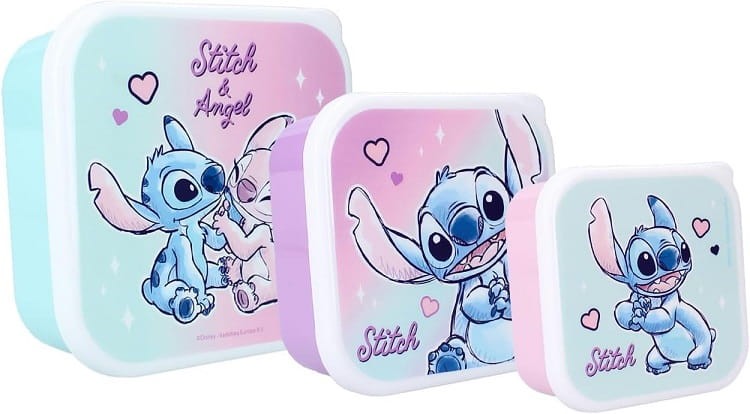 Stitch - Lunchbox - Pojemnik na śniadanie 3w1 Stitch i Angel 08985