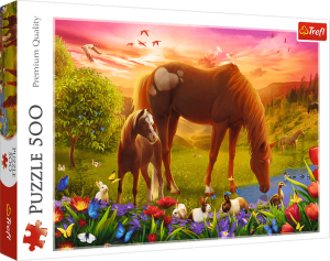 Trefl – Puzzle Konie na łące – 500 elementów – 37451