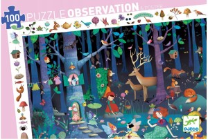 DJECO 07504 Puzzle obserwacyjne - 100 elementów - LAS